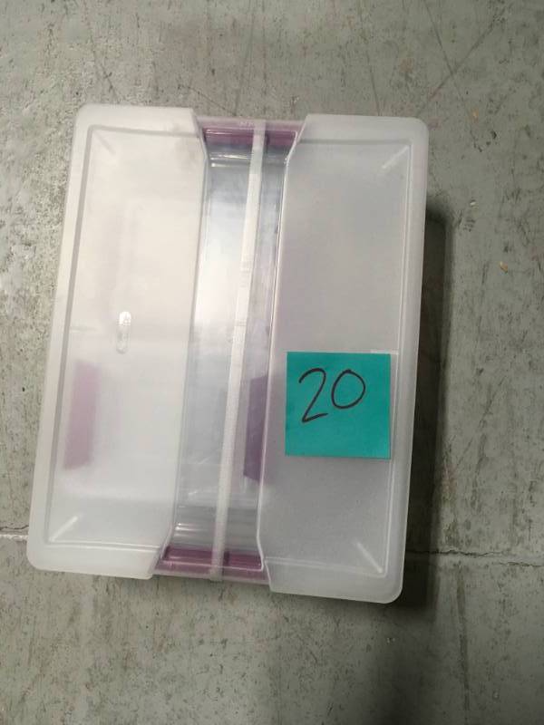 lot 20 image: Sterilite 5.5 Qt. Large Clip Box in good conditions