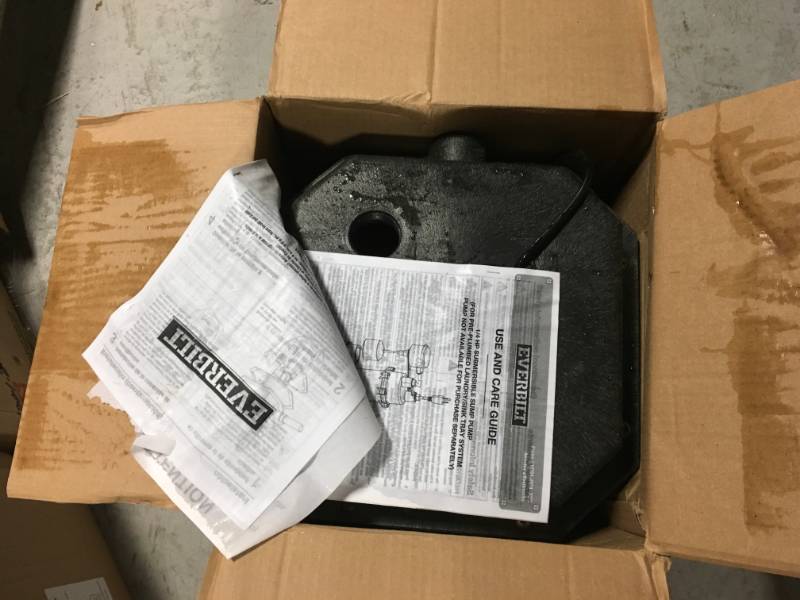 lot 29 image: Everbilt 0.25 HP Pre-Plumbed Sink Tray System Sump Pump USED SEE PHOTO WET BOX