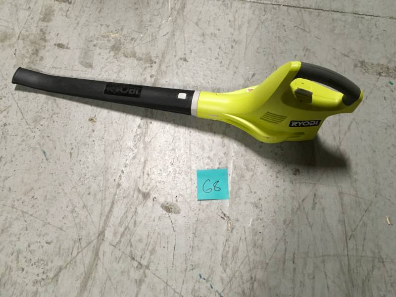 lot 68 image: RYOBI ONE 150 MPH 200 CFM 18-Volt Lithium-Ion Cordless Battery Hybrid Leaf BlowerSweeper (Tool Only) in good conditions