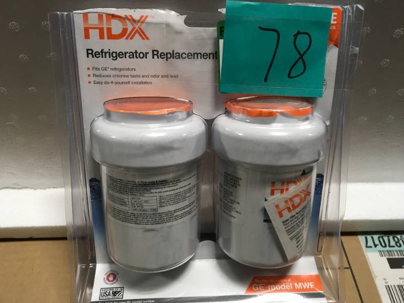 lot 78 image: HDX Water Filter for GE Refrigerators (Dual Pack) in good conditions