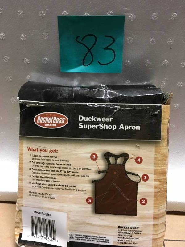 lot 83 image: 26.5 Bucket Boss Super Shop Apron Duckwear Pockets Tools Bag Woodwork Machinist in good conditions