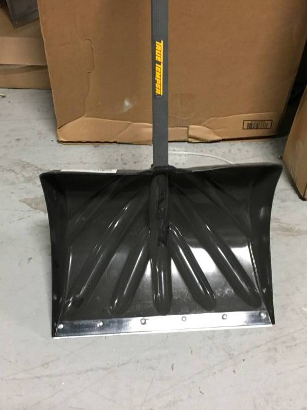 lot 96 image: Ames 1627800 18 Inch Poly Snow Shovel D Handle in good conditions