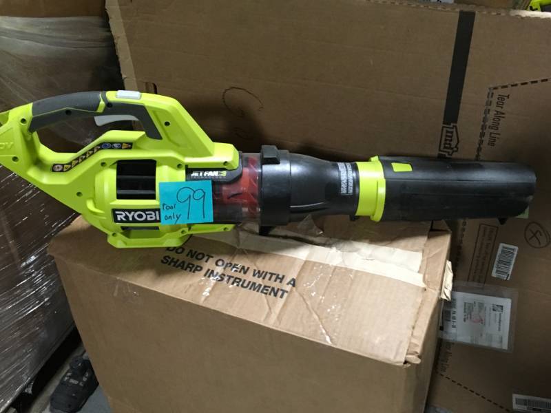 lot 99 image: RYOBI 110 MPH 480 CFM Variable-Speed Turbo 40-Volt Lithium-ion Cordless Battery Jet Fan Leaf Blower (Tool Only) in good conditions