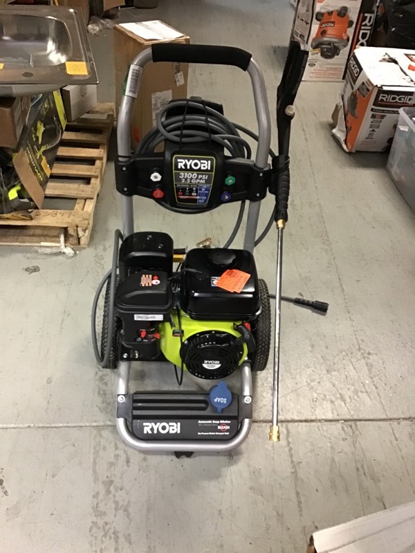lot 106 image: RYOBI 3,100-PSI 2.5-GPM 212cc Gas Pressure Washer with Idle Down in good conditions