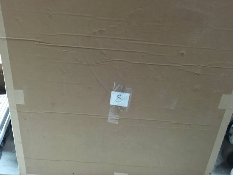 lot 8 image: M-D Building Products 24 in. x 36 in. Cloverleaf Aluminum Sheet in Brass not used