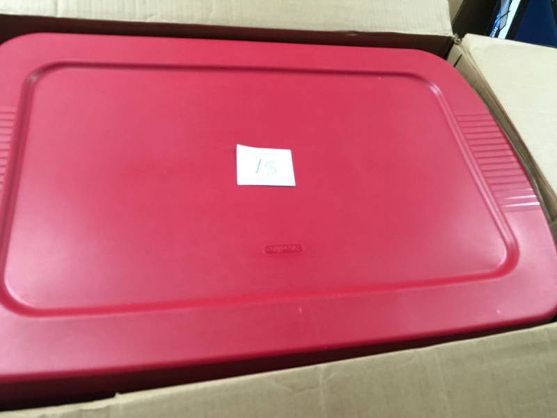 lot 18 image: Sterilite 30-Gallon Tote Box in good conditions