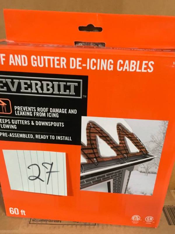 lot 27 image: EVERBILT 60ft Roof and Gutter De-Icing Cables in good conditions
