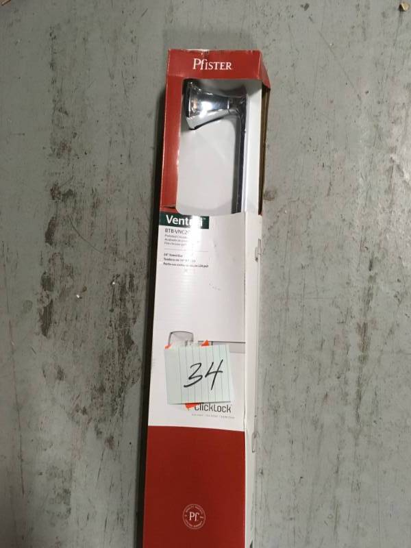 lot 34 image: Pfister Venturi 24 in. Towel Bar in Polished Chrome min good conditions
