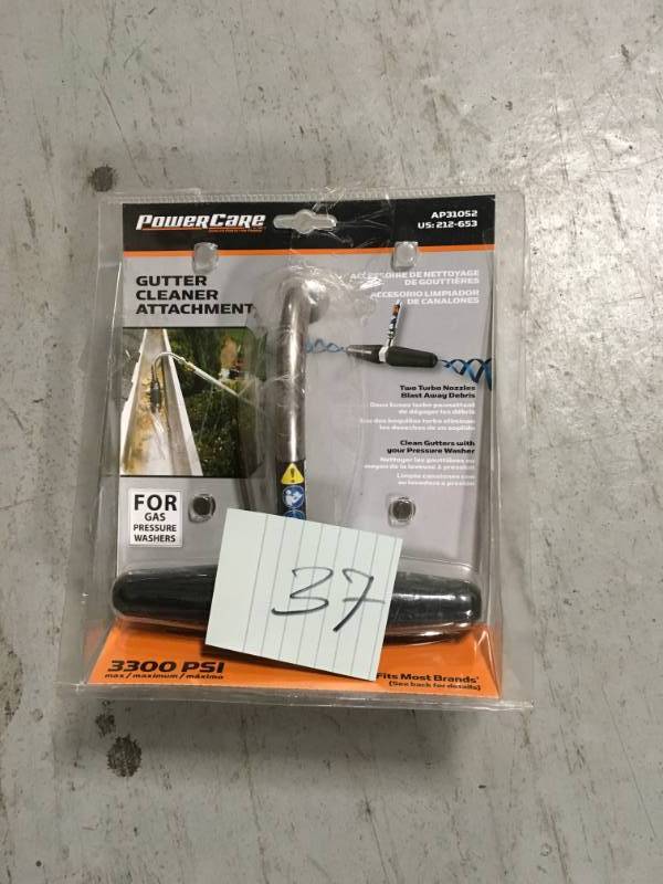 lot 37 image: Power Care 3,300 PSI Gutter-Cleaner Attachment for Gas Pressure Washers in ghood conditions