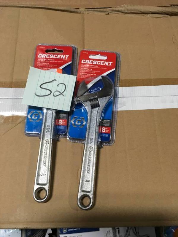 lot 52 image: Crescent AC28VS 8-Inch Adjustable Wrench, Plated Finish nopt used