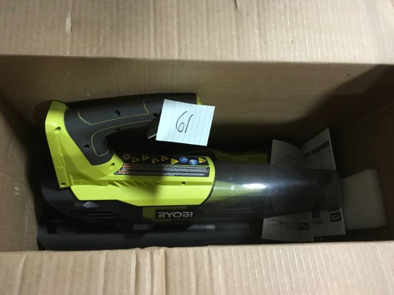lot 61 image: RYOBI Reconditioned ONE 100 MPH 280 CFM 18-Volt Lithium-Ion Cordless Leaf Blower TOOL ONLY in good conditions
