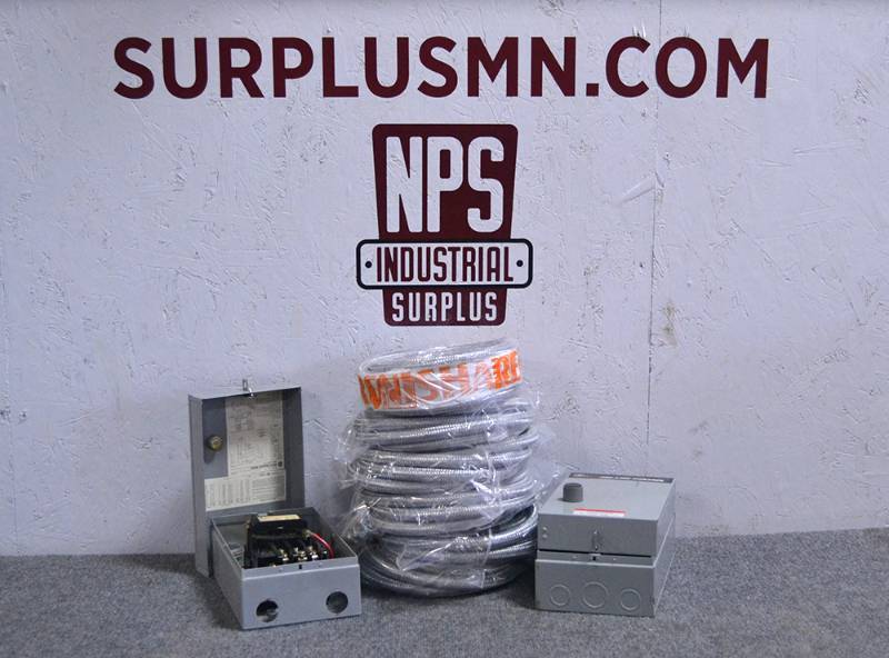 lot 27 image: (2) GE Motor Contactors and (6) Braided Conduit kits