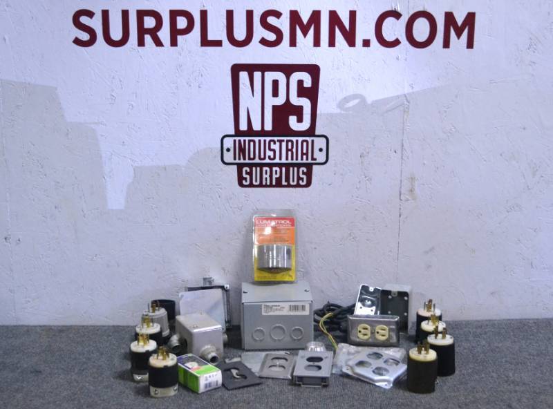 lot 80 image: Lot of Plugs, Electrical Enclosures and More