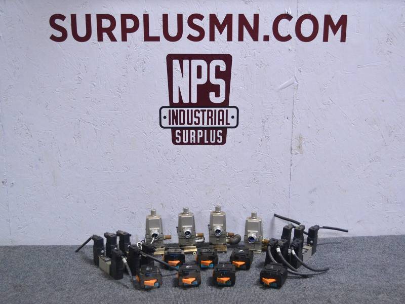 lot 93 image: Lot of Pneumatic Solenoid and Manual Switches  Valves