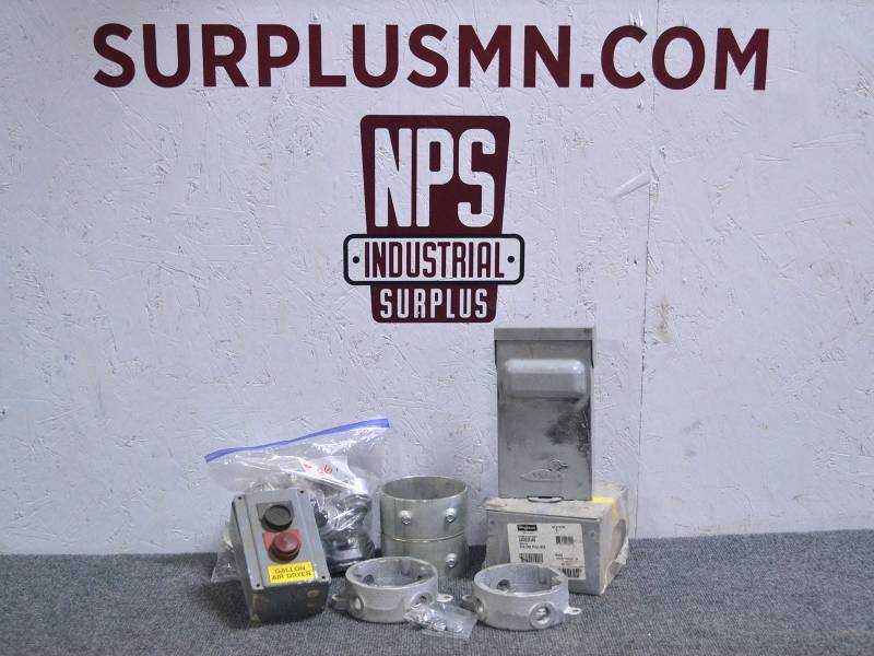 lot 96 image: Lot of Conduit Connectors  Enclosures  Fuse box  Start-Stop Box