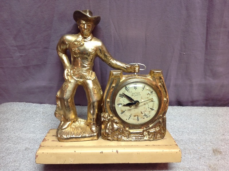 lot 88 image: 1950s Cowboy Clock