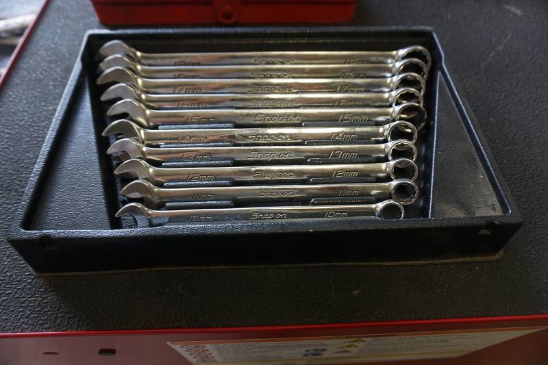 lot 71 image: Snap On Tools 10 PC Combination Metric Wrench Set