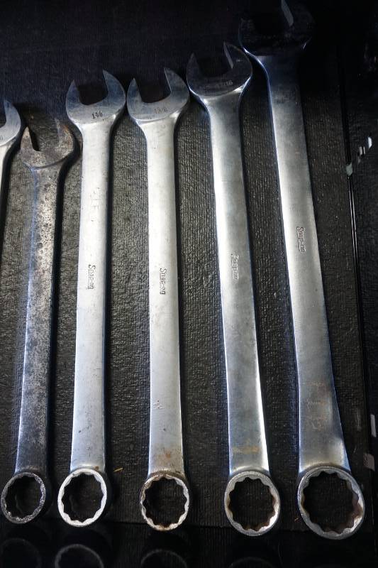 lot 78 image: Snap On Tools 8 PC Heavy Duty Combination Wrench Set