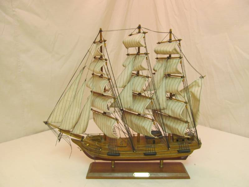 lot 27 image: H.M.S. Bounty sail ship model
