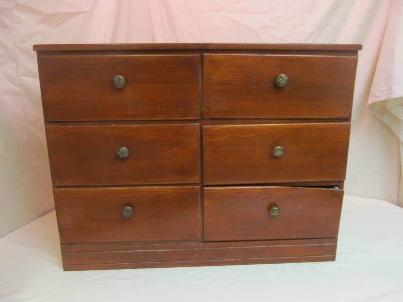 lot 39 image: vintage wood dresser