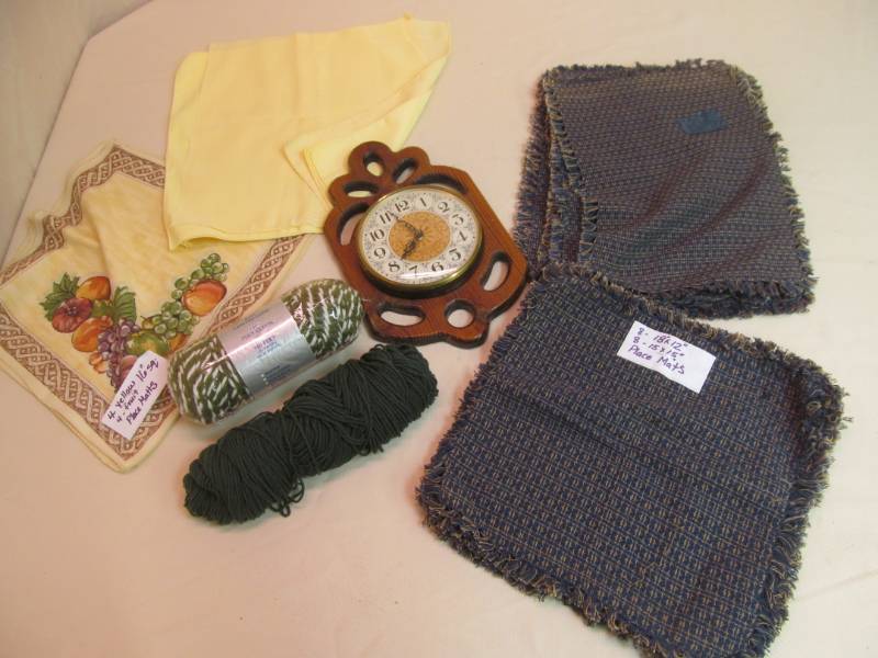 lot 69 image: table liniens,yarn