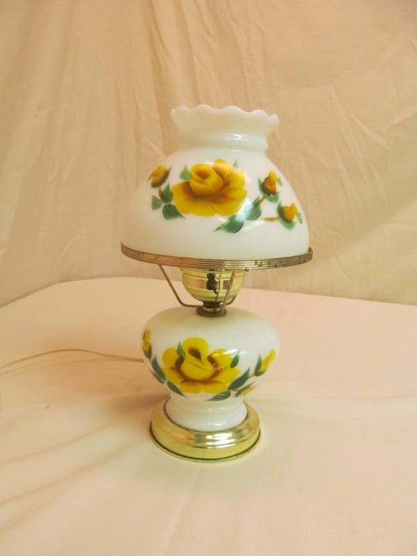 lot 71 image: vintage hurricane lamp