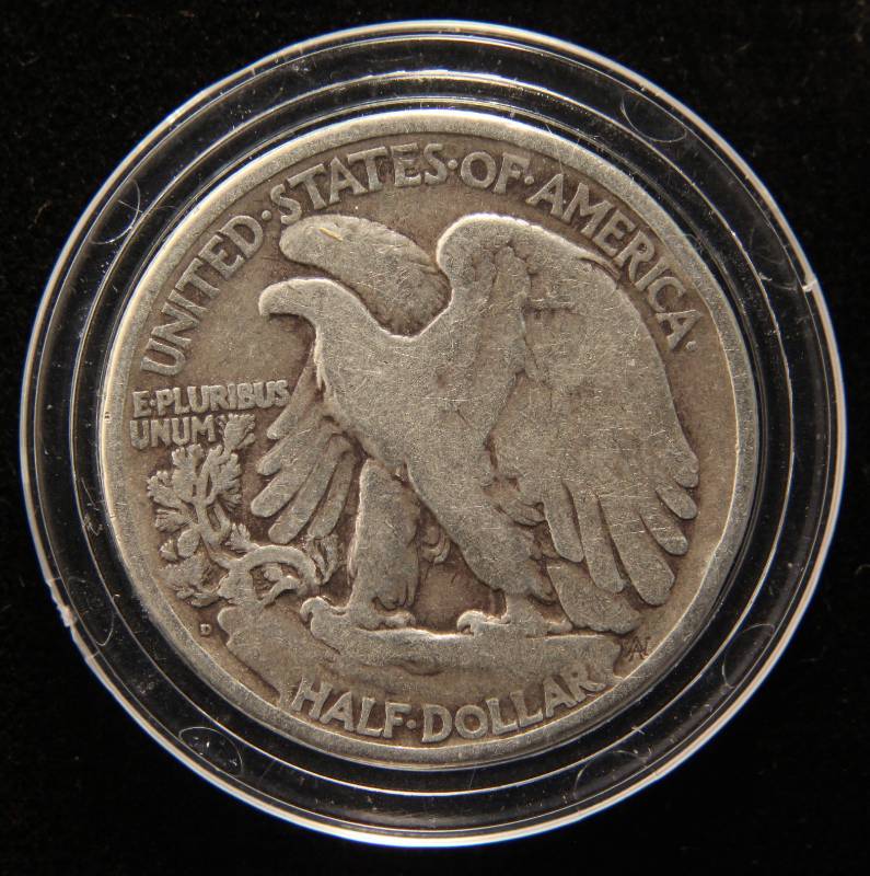 1934-D WALKING LIBERTY HALF DOLLAR IN AIRTITE