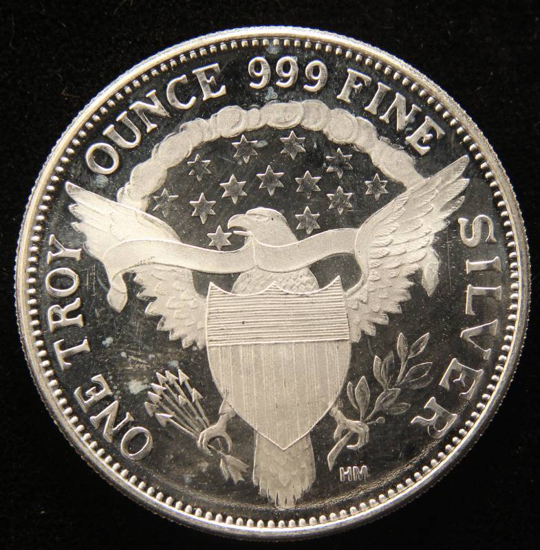 1 TROY OZ. .999 FINE SILVER 1964 KENNEDY DESIGN