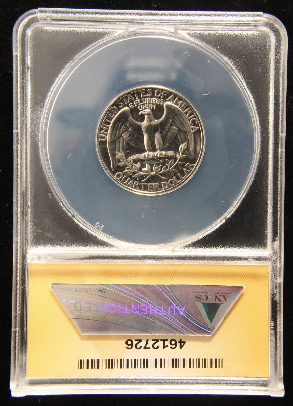 1967 WASHINGTON QUARTER SMS SP67 ANACS