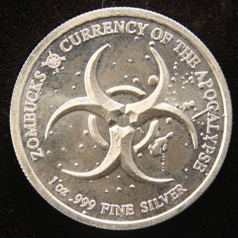 1 TROY OZ. .999 FINE SILVER 2018 ZOMBUCKS FEAST