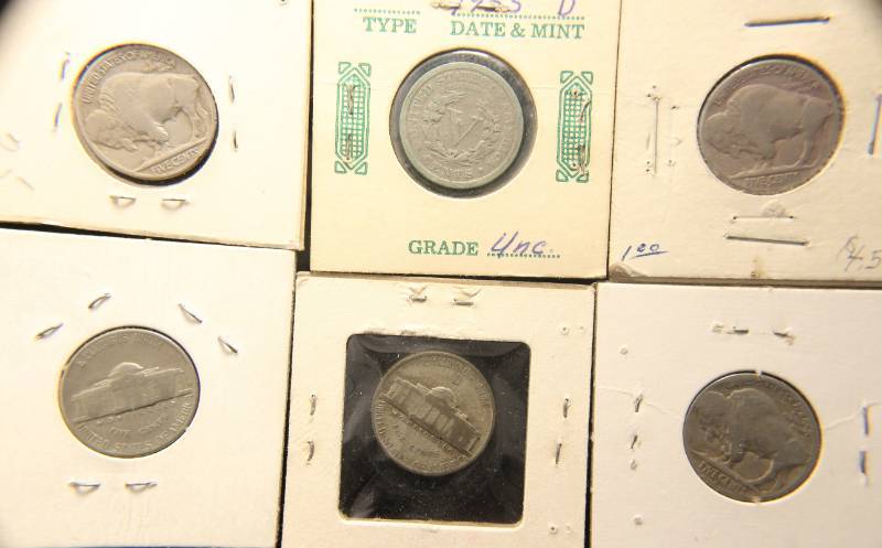 6 NICKELS AS PICTURED INCLUDING 1 LIBERTY & 1 SILVER WAR NICKEL