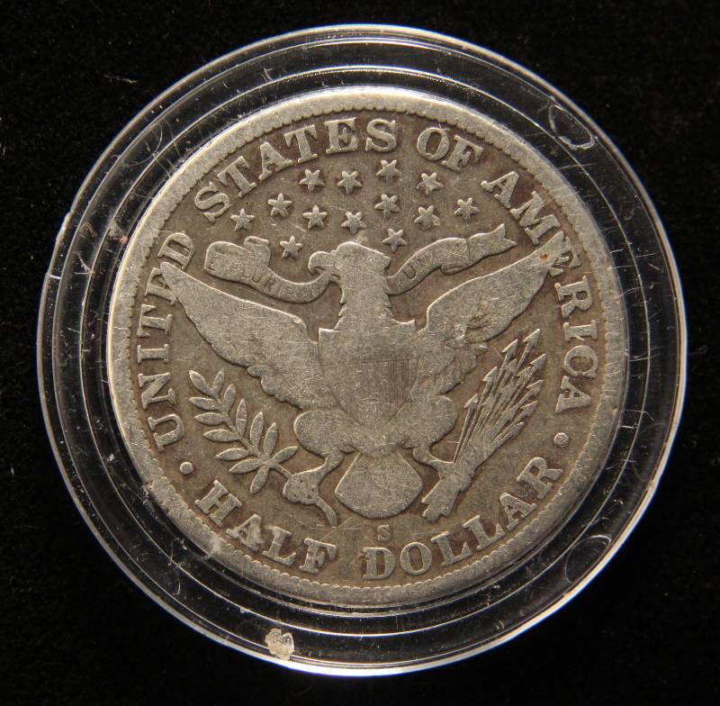 1911-S BARBER HALF DOLLAR IN AIRTITE