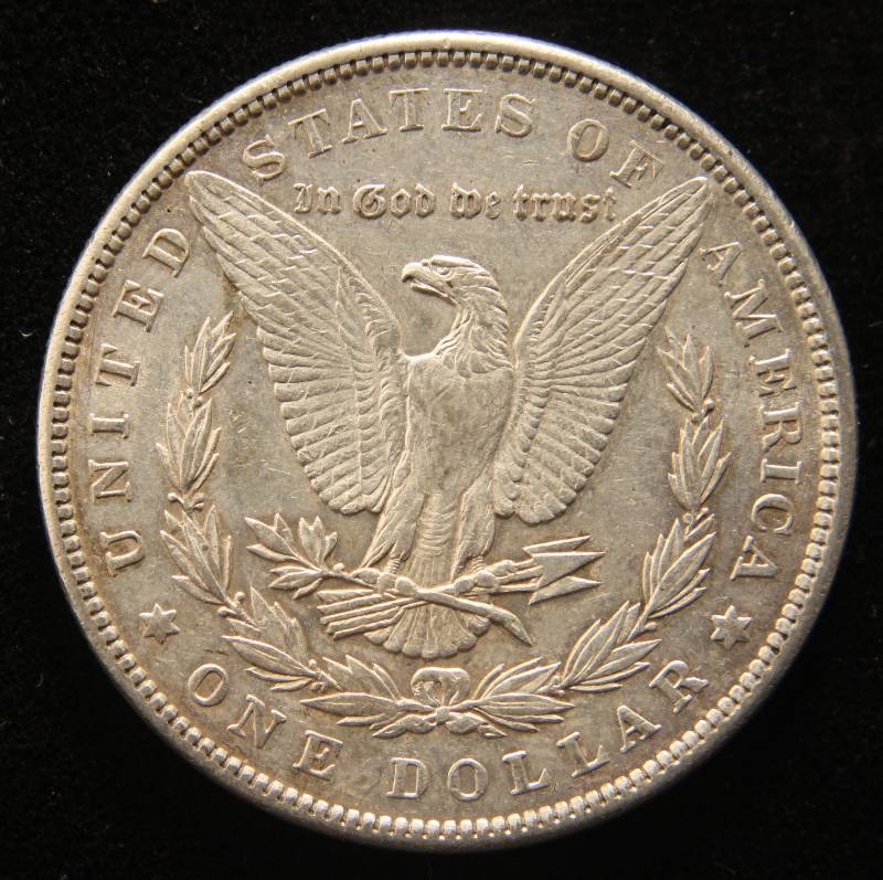 1889 MORGAN SILVER DOLLAR AU