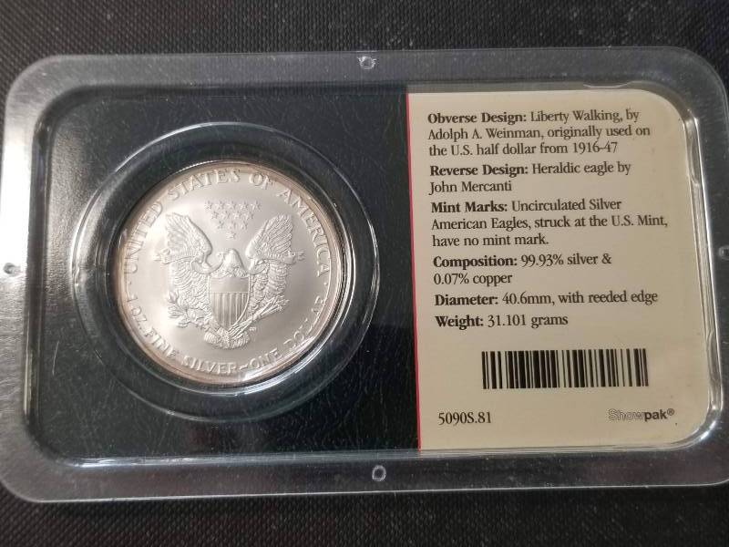 2003 AMERICAN SILVER EAGLE 1 TROY OZ. .999 FINE SILVER
