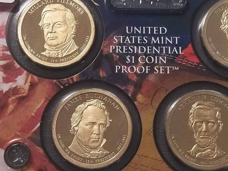 4 COIN US PRESIDENTIAL DOLLAR PROOF SET