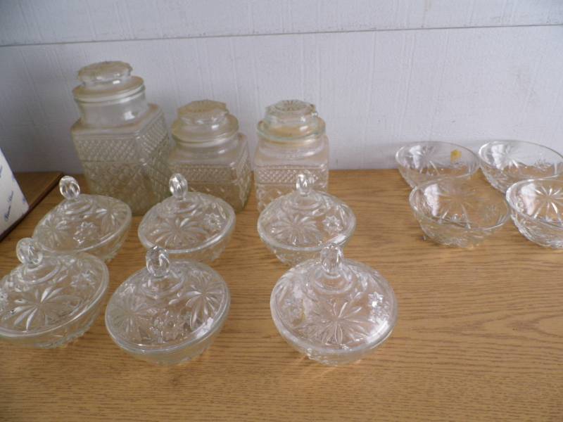 lot 27 image: Canisters - Candy Dishes - Bowls
