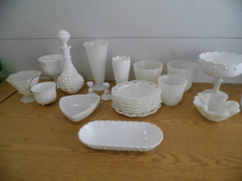 lot 44 image: Milk Glass - White Glass
