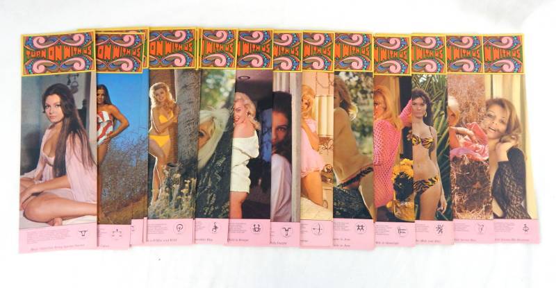 lot 17 image: Lot of Vintage 1970 Turn on With Us Astrology Pin Up Prints