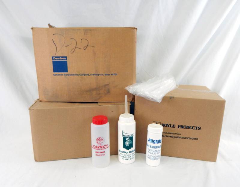lot 22 image: Large Lot of Plastic Water Bottles With Advertisements