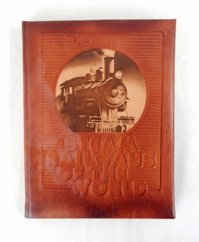 lot 18 image: Vintage Limited Edition Steam Railways of the World Leather Bound Book