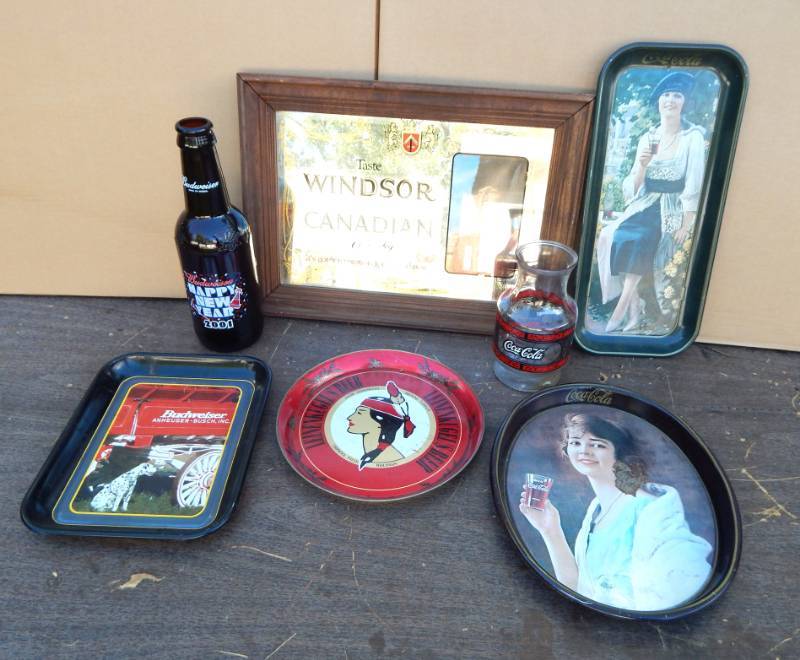 lot 41 image: Lot of Beer, Liquor and Soda Advertisement Items