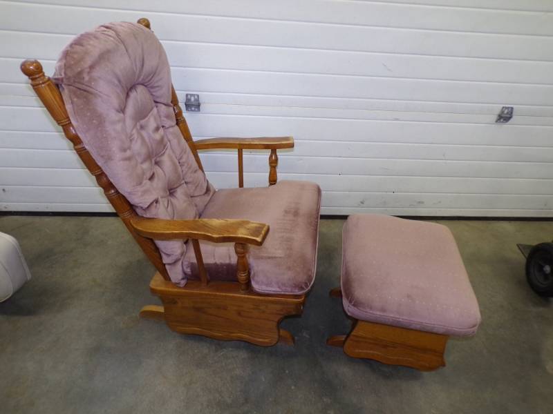 lot 17 image: Gliding Rocking Chair with matching Gliding Ottoman
