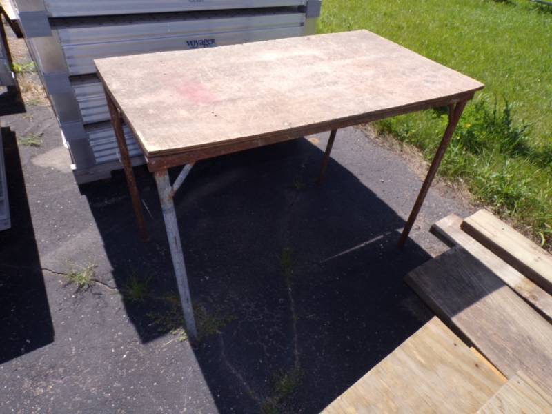 lot 59 image: Steel Framed Table