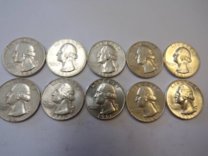 lot 6 image: 10 - 1961 Quarters