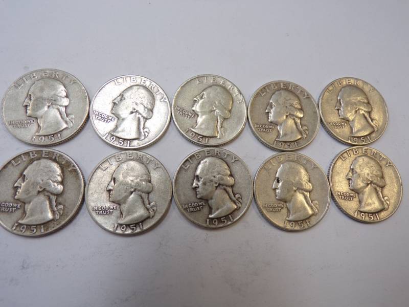 lot 7 image: 10 - 1951 Quarters