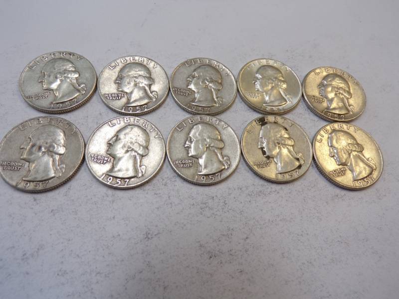 lot 91 image: 10 - 1957 Quarters