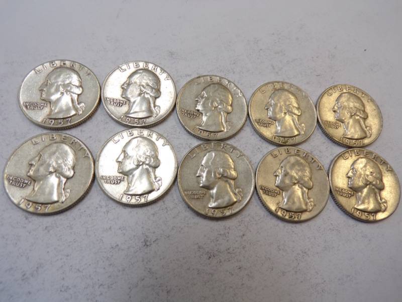 lot 92 image: 10 - 1957 Quarters