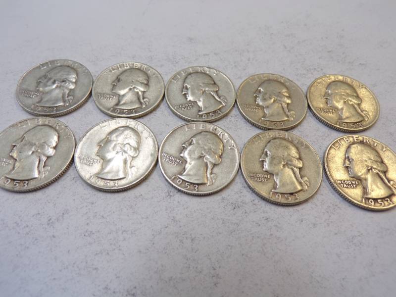 lot 94 image: 10 - 1953 Quarters