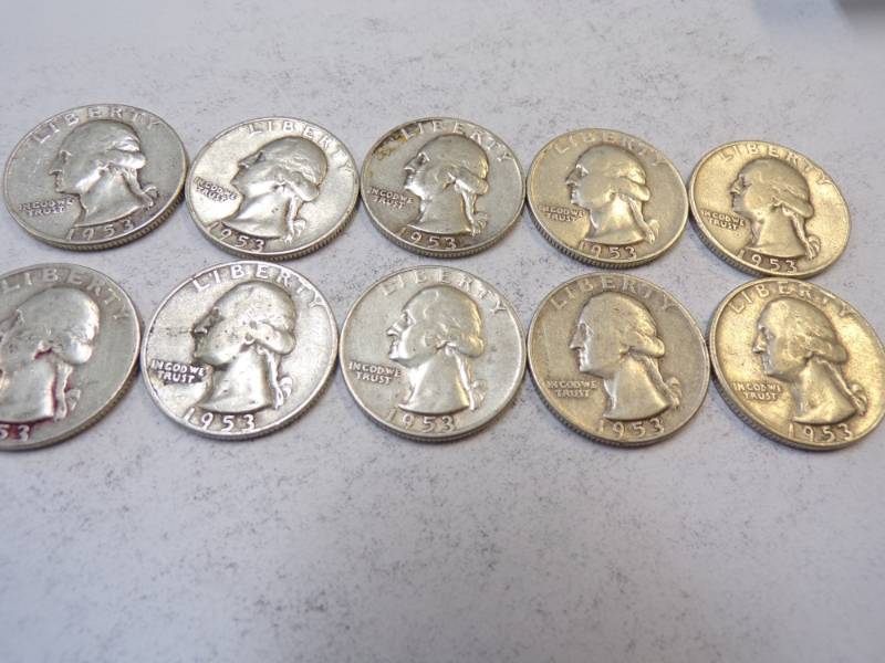 lot 95 image: 10 - 1953 Quarters