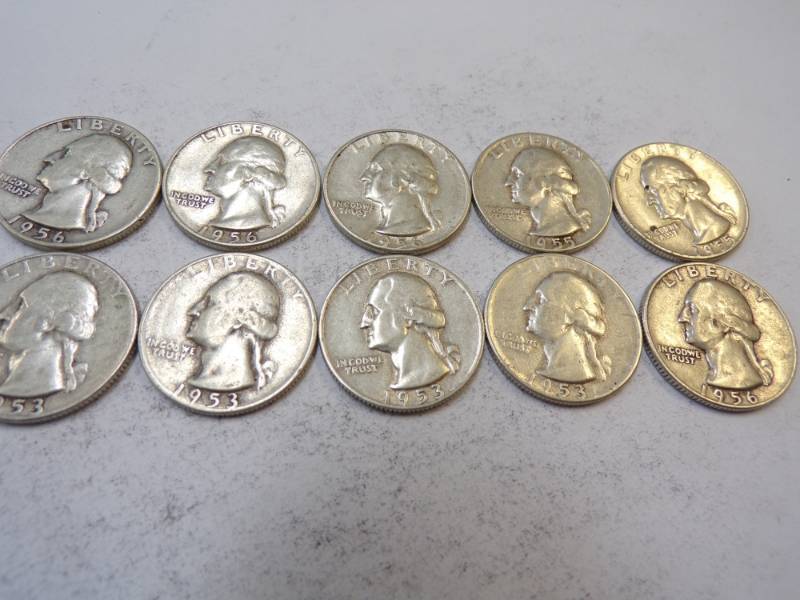 lot 96 image: 10 - 1950s Quarters